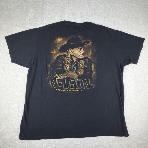 Willie Nelson - American Original Black T-Shirt Size 2XL Buck Wear Short Sleeve - Picture 3 of 12